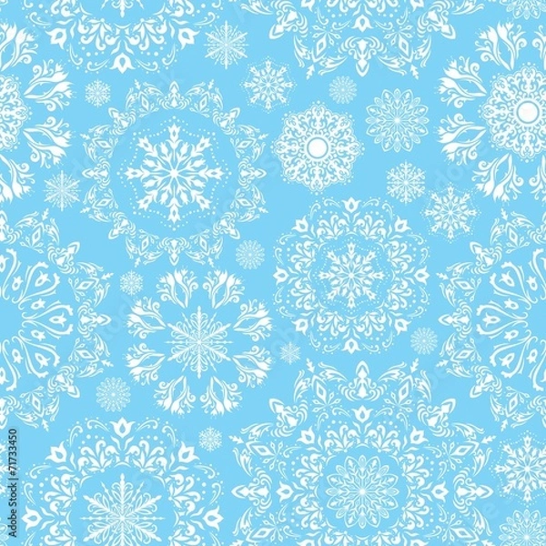 Fototapeta Vector seamless snow pattern