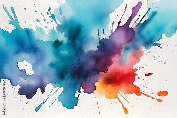 Obraz Captivating Watercolor Stains background