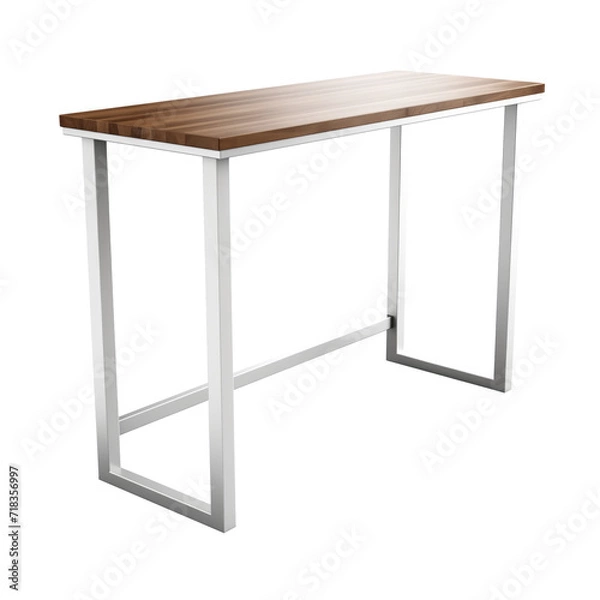 Fototapeta Bar Table. Scandinavian modern minimalist style. Transparent background, isolated image.