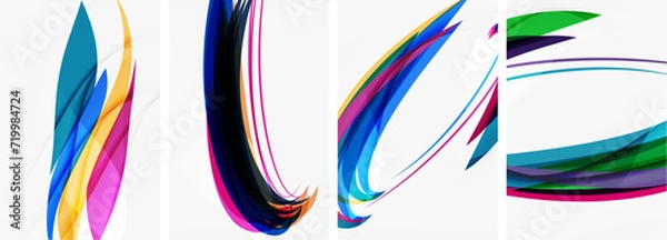 Obraz Abstract colorful wave posters for wallpaper, business card, cover, poster, banner, brochure, header, website