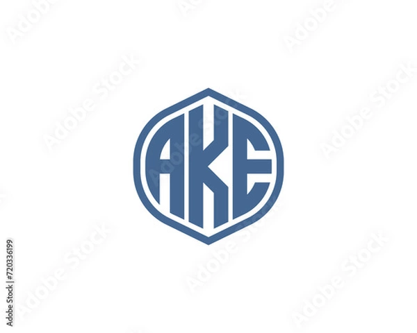 Fototapeta AKE logo design vector template