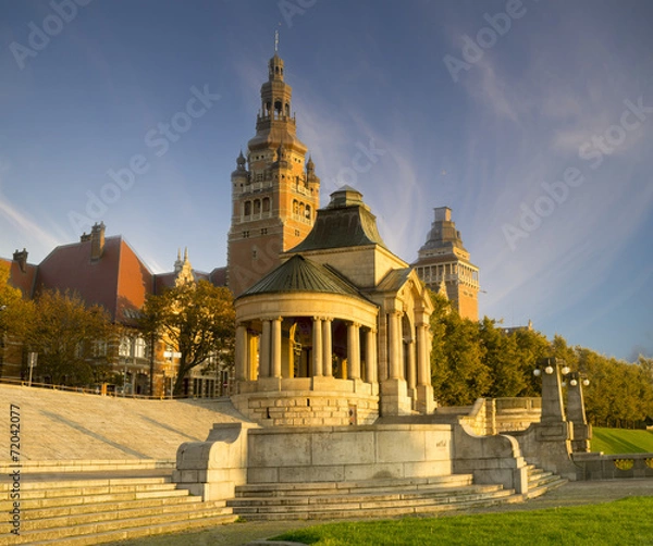 Fototapeta panorama Tarasów Hakena(Wały Chrobrego),Szczecin