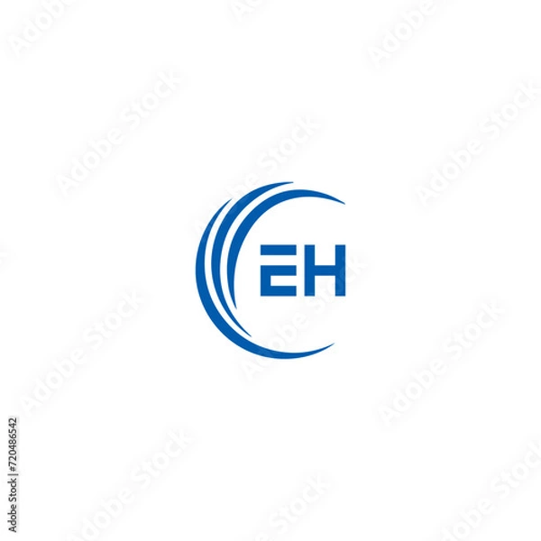 Fototapeta EH logo. E H design. White EH letter. EH, E H letter logo design. Initial letter EH linked circle uppercase monogram logo. E H letter logo vector design. top logo, Most Recent, Featured,