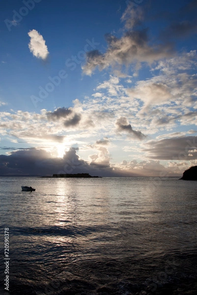 Fototapeta sunrise, Raz, island, causeway, 