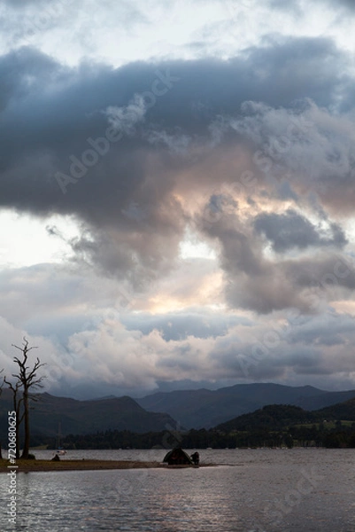 Fototapeta Last light of the day at Ullswater, Lake District, UK