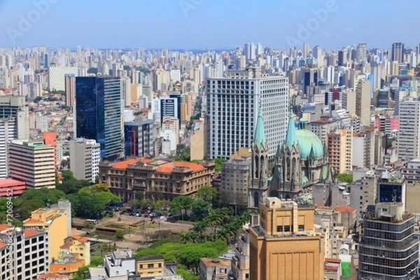 Fototapeta Sao Paulo, Brazil - aerial view