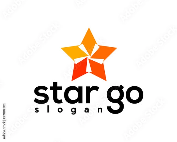 Fototapeta creative star go logo design template