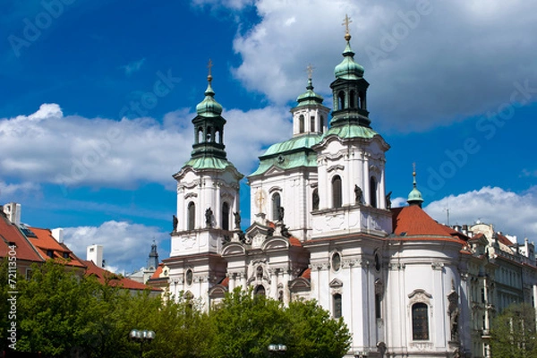 Obraz Cathedral of Saint Nicolas in Prague, Czech Republic