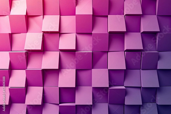 Fototapeta Create a pattern of squares with a gradient of purple and pink colors