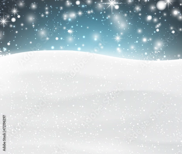 Fototapeta Christmas snowy background.