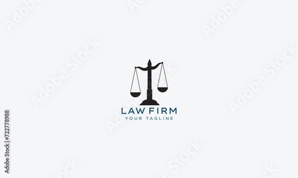 Fototapeta Attorney and lawyers logo design vector template