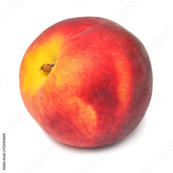 Fototapeta One peach isolated on white background