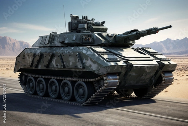 Fototapeta armoured infantry fighting vehicle 3D rendering