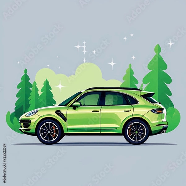 Fototapeta Modern Car transportation vector illustration vehicle isolated flat vector