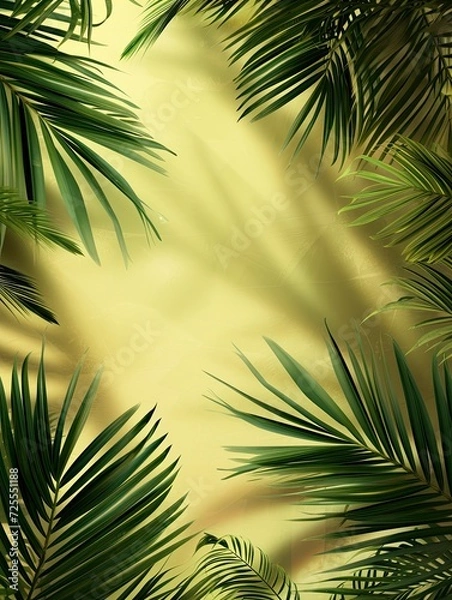 Fototapeta Palm Sunday Poster design, realistic, HD, copy space - generative ai