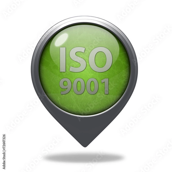 Fototapeta Iso 9001 pointer icon on white background