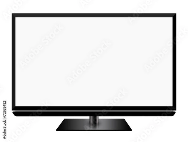 Obraz Smart TV screen isolated on white background