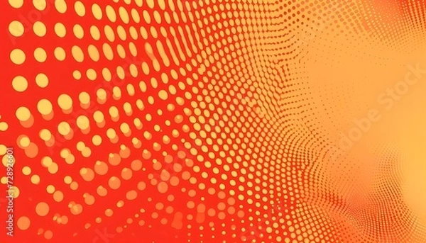 Fototapeta Orange halftone dot background design