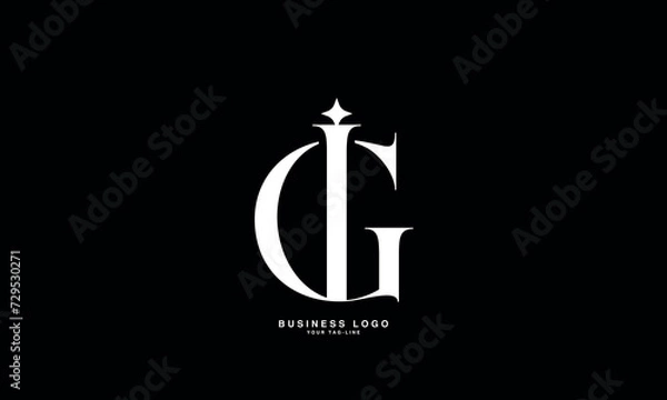 Fototapeta GI, IG, G, I, Abstract Letters Logo Monogram