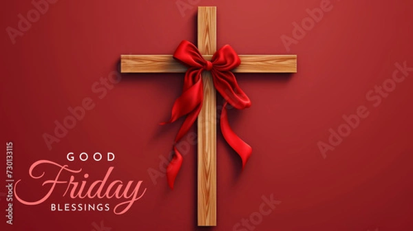 Fototapeta Blessed good friday, faith and celebration concept digitally generated image