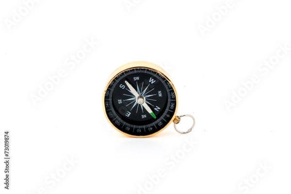 Fototapeta compass on white background