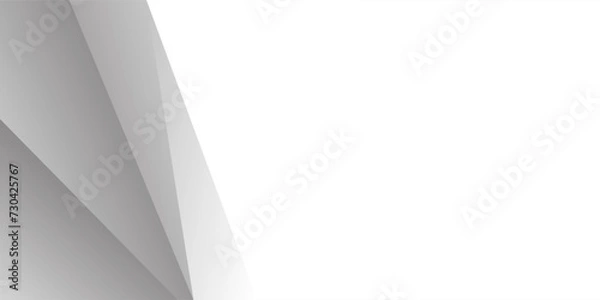 Fototapeta Gray and white shape modern background with white space for text and message. template design	