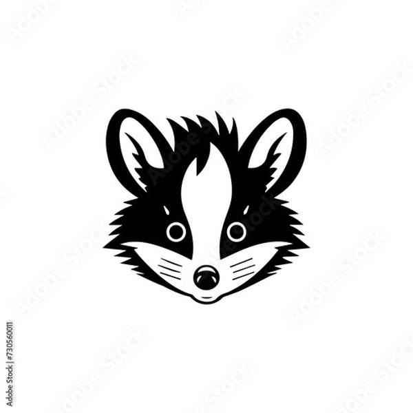 Fototapeta cute possum icon Logo illustration