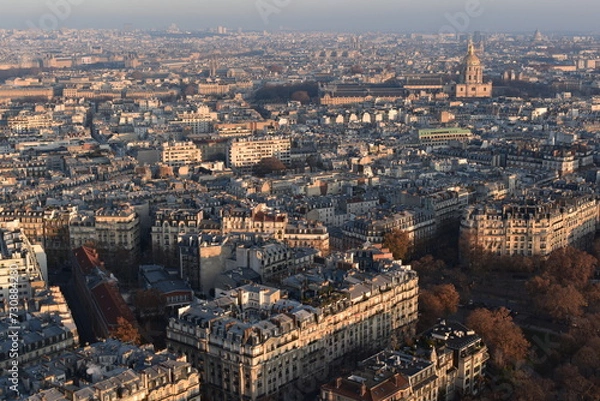 Fototapeta aerial view of the city