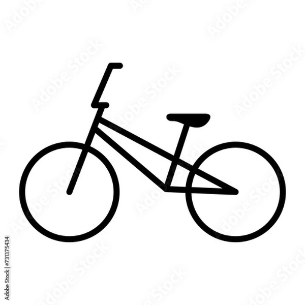 Fototapeta Icon Bike Bicycle Lines Vector 