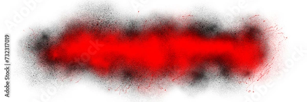 Fototapeta abstract explosion of transparent red and black paint splashes