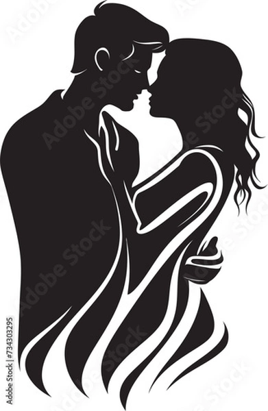 Fototapeta Loves Echo Refined Vector Moment Symbol Whispered Promises Stylish Intimate Logo