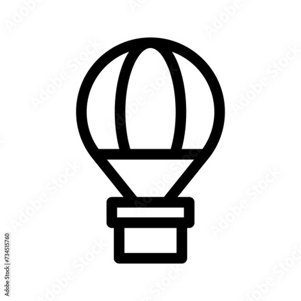 Fototapeta Hot Air Balloon Icon Vector Symbol Design Illustration