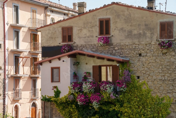 Fototapeta Palena, old town in Abruzzo, Italy