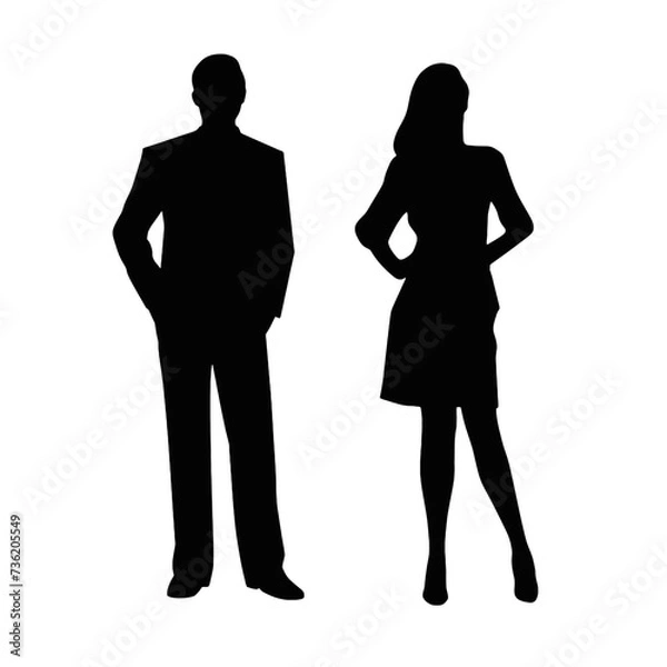 Fototapeta business people silhouette 