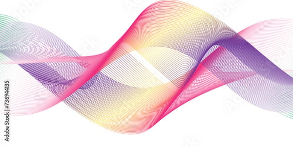 Fototapeta 	
Abstract background wave line in vector business texture. Pattern line blend curve waves flow futuristic technology digital sound and noise energy wave line flow background.