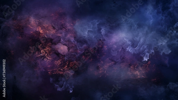 Fototapeta purple red fire background with ashes floating_around