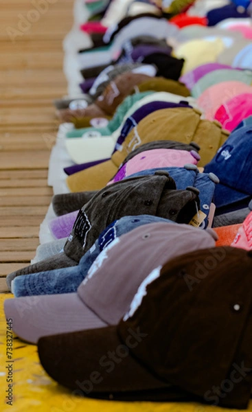 Fototapeta Colorful display of hats.