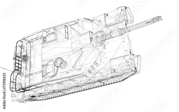 Fototapeta military tank