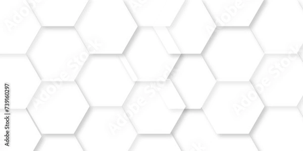 Fototapeta Abstract background with hexagonal hexagon texture. Abstract hexagon polygonal pattern background vector. seamless bright white abstract honeycomb background.	
