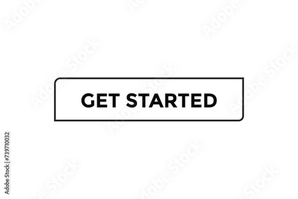 Fototapeta Get started button web banner templates. Vector Illustration 
