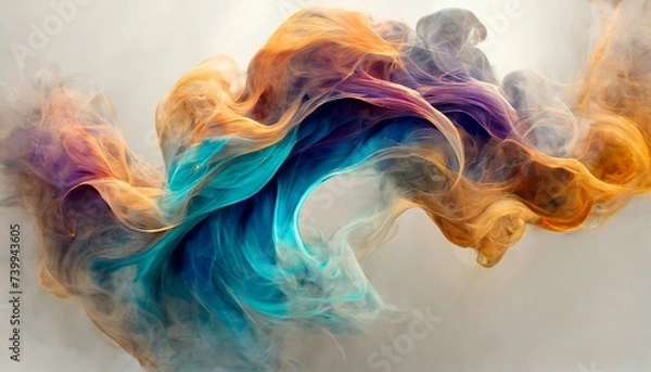 Fototapeta colorful smoke swirl