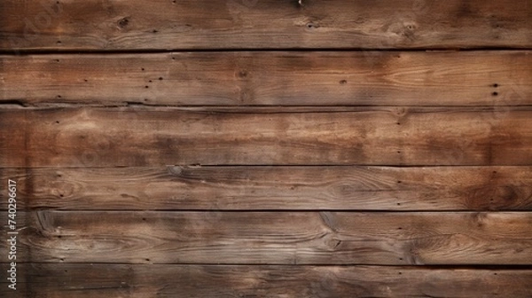 Fototapeta Rustic Weathered Wooden Wall with Detailed Brown Wood Texture for Background or Texture Design