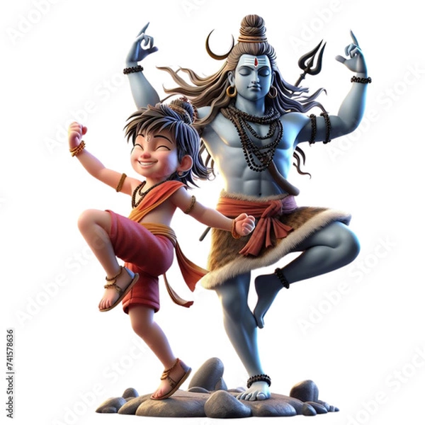 Fototapeta Shivratri Celebration on Isolated Background