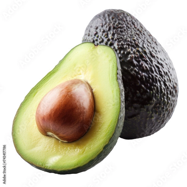 Fototapeta a Beautiful fresh avocado on transparency background PNG
