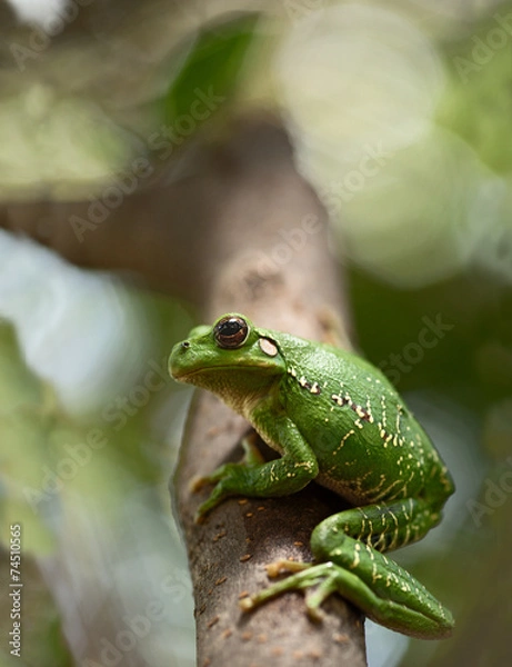 Fototapeta tropical green tree frog