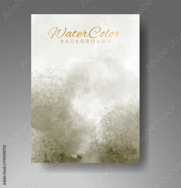 Fototapeta Cards with watercolor background. Design for your cover, date, postcard, banner, logo.