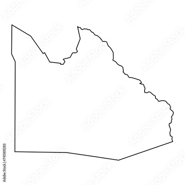 Fototapeta Boma State map, administrative division of South Sudan. Vector illustration.