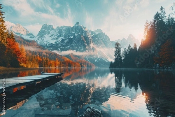 Fototapeta lake in the mountains