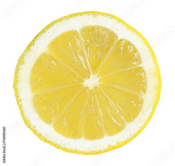 Fototapeta Piece of fresh lemon isolated on white