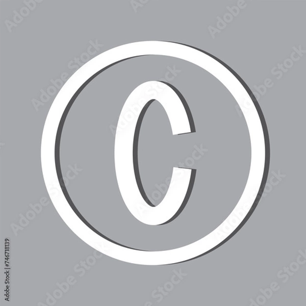 Fototapeta Copyright icon vector. copyright sign and symbol